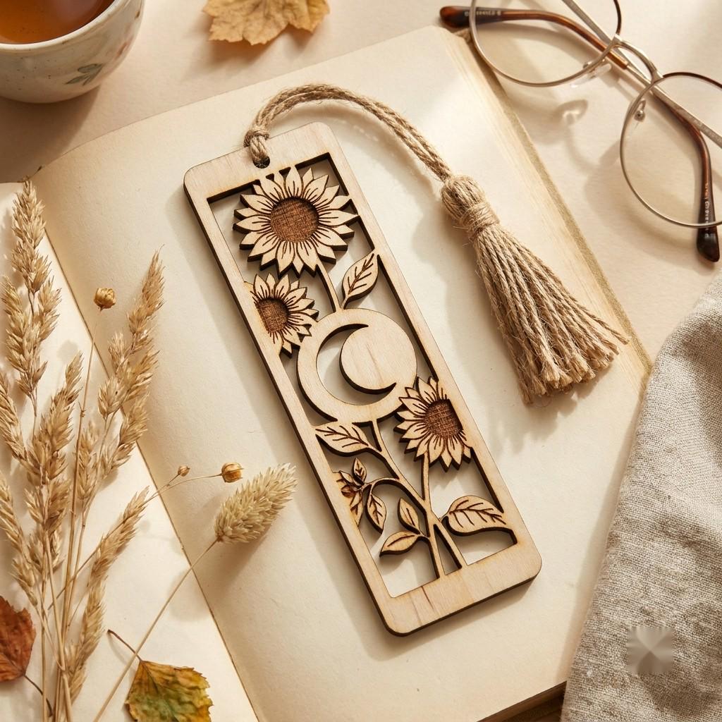 Celestial Moon, Star Bookmark, Stained Glass Template, Night Sky Gift