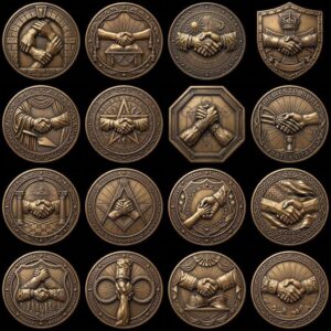 Challenge Coin Engraving File, Handshake Depth Map, Corporate Gift PNG Bundle, Relief Art