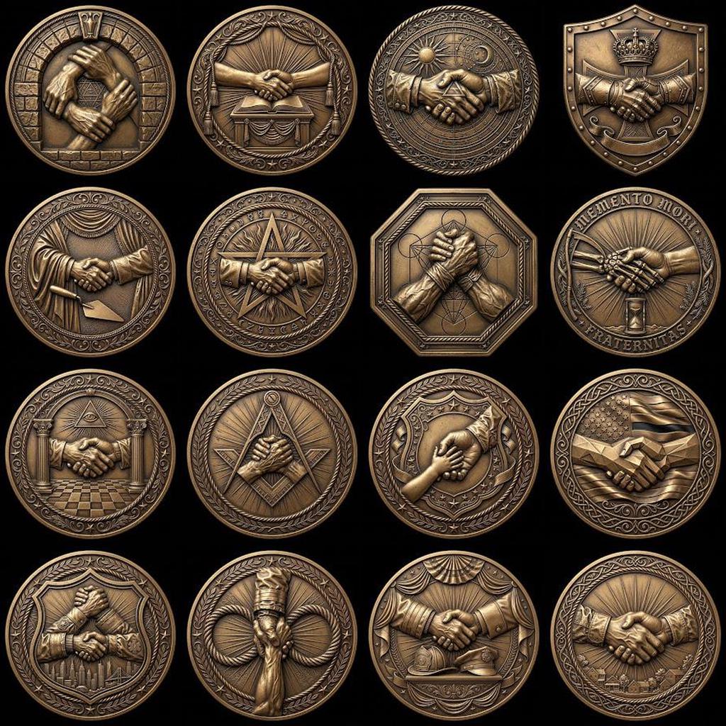 Challenge Coin Engraving File, Handshake Depth Map, Corporate Gift PNG Bundle, Relief Art