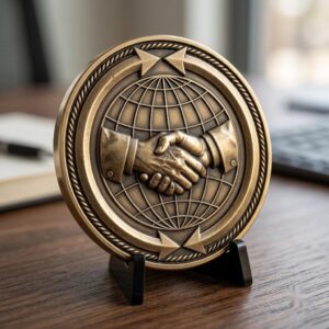 Challenge Coin Engraving File, Handshake Depth Map, Corporate Gift PNG Bundle, Relief Art