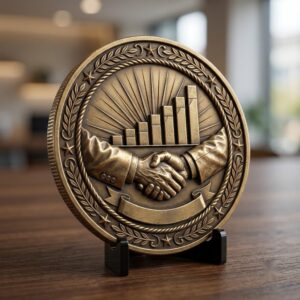 Challenge Coin Engraving File, Handshake Depth Map, Corporate Gift PNG Bundle, Relief Art