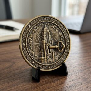 Challenge Coin Engraving File, Handshake Depth Map, Corporate Gift PNG Bundle, Relief Art