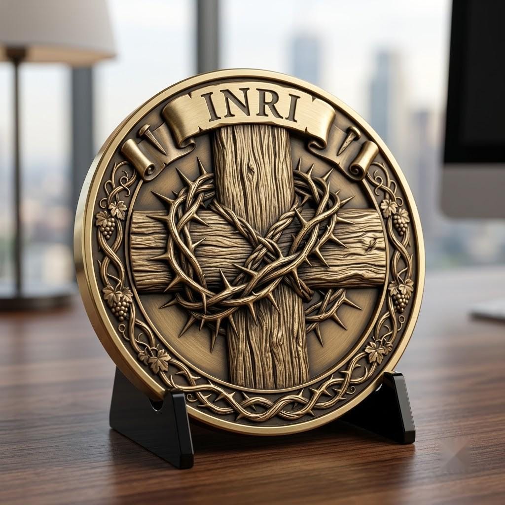 Christian Challenge Coin Depth Map, Jesus Engraving Relief Bundle, Religious Art