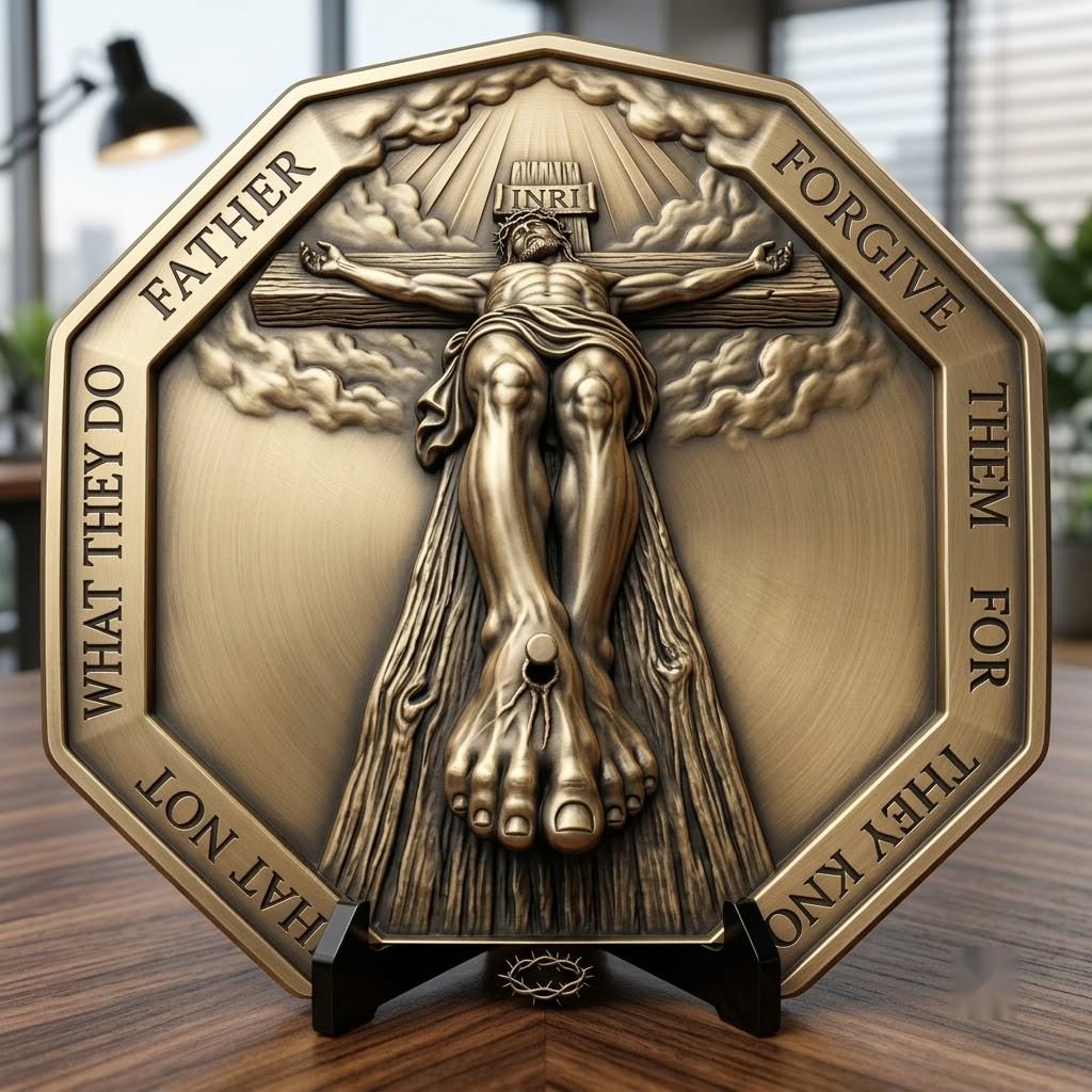 Christian Challenge Coin Depth Map, Jesus Engraving Relief Bundle, Religious Art