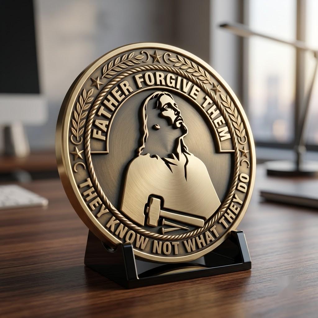 Christian Challenge Coin Depth Map, Jesus Engraving Relief Bundle, Religious Art