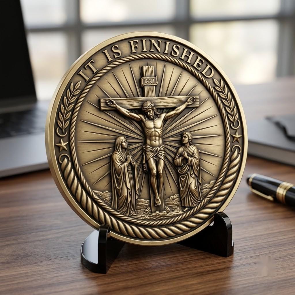 Christian Challenge Coin Depth Map, Jesus Engraving Relief Bundle, Religious Art