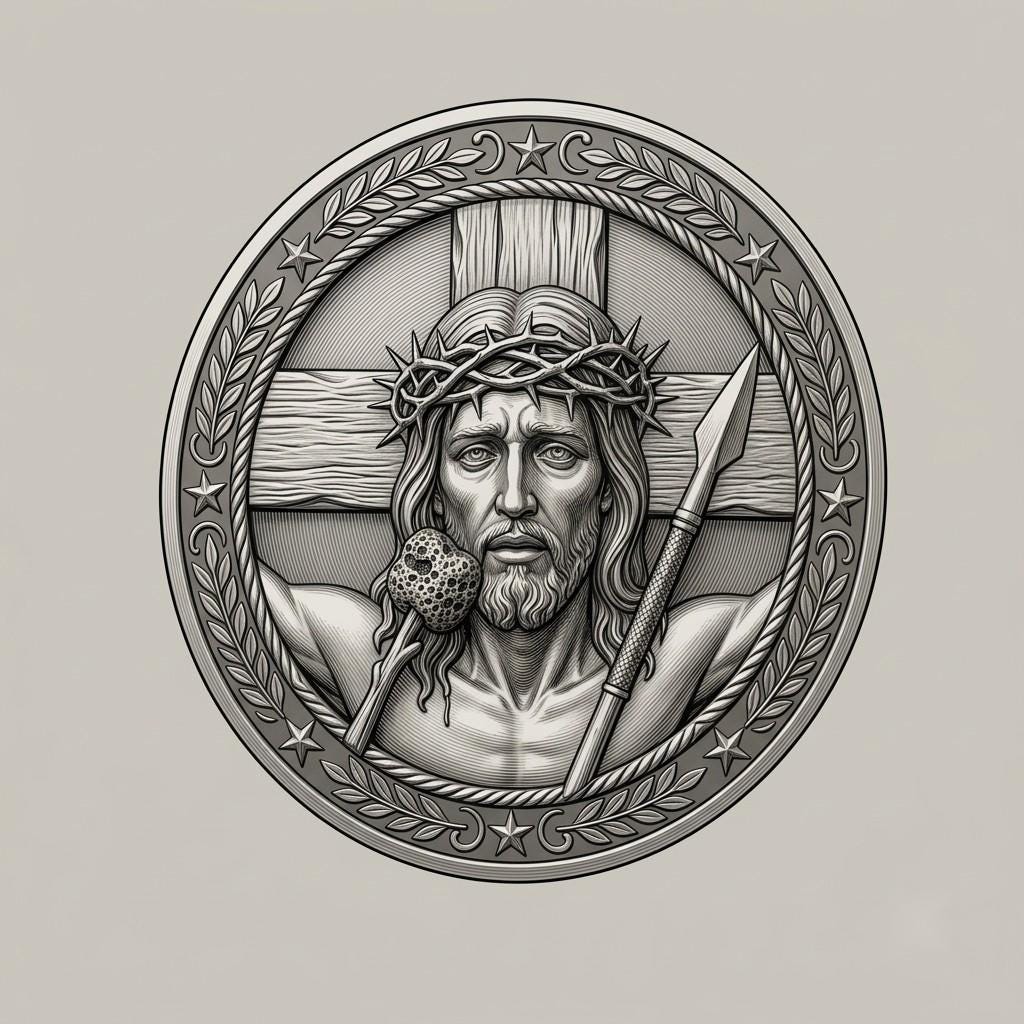 Christian Challenge Coin Depth Map, Jesus Engraving Relief Bundle, Religious Art