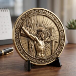 Christian Challenge Coin, Jesus Relief, Seven Last Words PNG Bundle