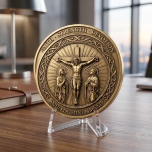 Christian Challenge Coin, Jesus Relief, Seven Last Words PNG Bundle
