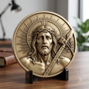 Christian Challenge Coin, Jesus Relief, Seven Last Words PNG Bundle