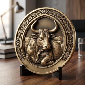 Christian Nativity Coin Depth Map, Manger Animals Relief for Laser Engraving