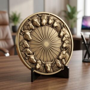 Christian Nativity Coin Depth Map, Manger Animals Relief for Laser Engraving