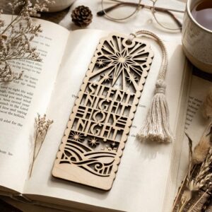 Christmas Bookmark SVG Bundle, Winter Wonderland Landscapes, Reindeer Cabin Designs