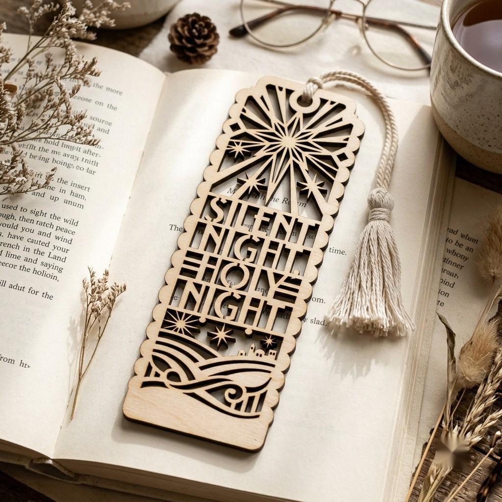 Christmas Bookmark SVG Bundle, Winter Wonderland Landscapes, Reindeer Cabin Designs