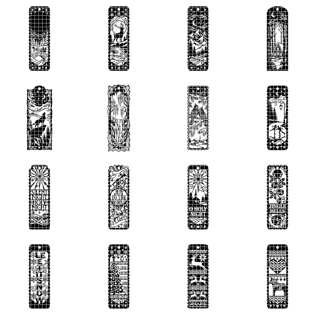 Christmas Bookmark SVG Bundle, Winter Wonderland Landscapes, Reindeer Cabin Designs