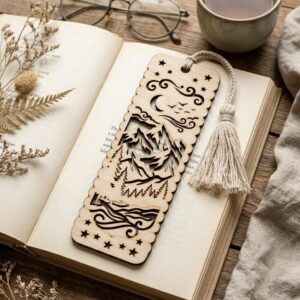 Christmas Bookmark SVG Bundle, Winter Wonderland Landscapes, Reindeer Cabin Designs