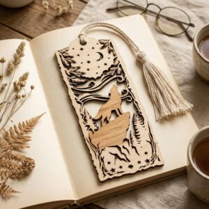 Christmas Bookmark SVG Bundle, Winter Wonderland Landscapes, Reindeer Cabin Designs