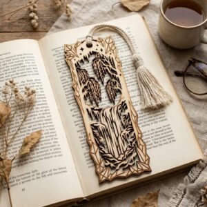 Christmas Bookmark SVG Bundle, Winter Wonderland Landscapes, Reindeer Cabin Designs