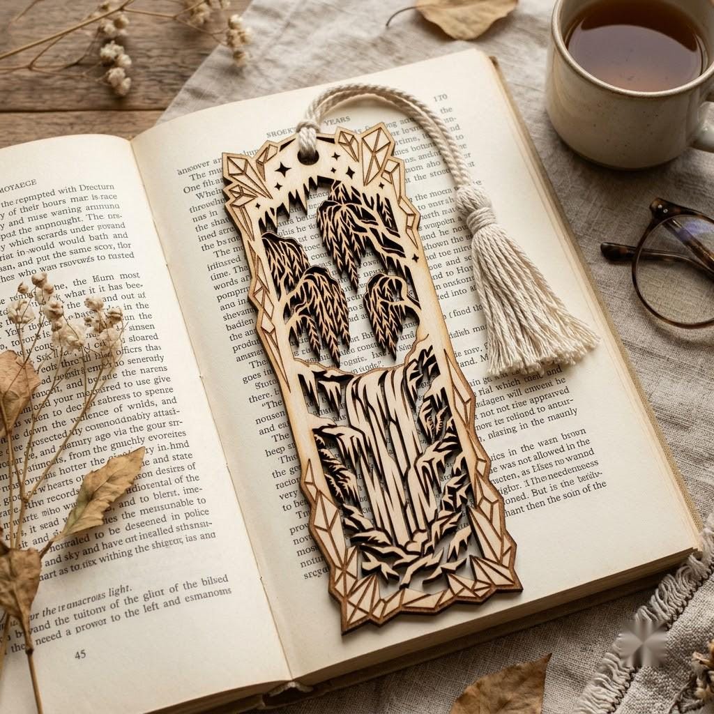 Christmas Bookmark SVG Bundle, Winter Wonderland Landscapes, Reindeer Cabin Designs
