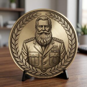 Christmas Challenge Coin, Santa Laser Engraving File, Grayscale PNG
