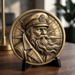 Christmas Challenge Coin, Santa Laser Engraving File, Grayscale PNG