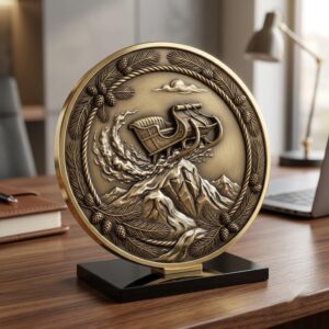 Christmas Depth Map, Santa Sleigh Relief PNG, Coin Engraving Bundle