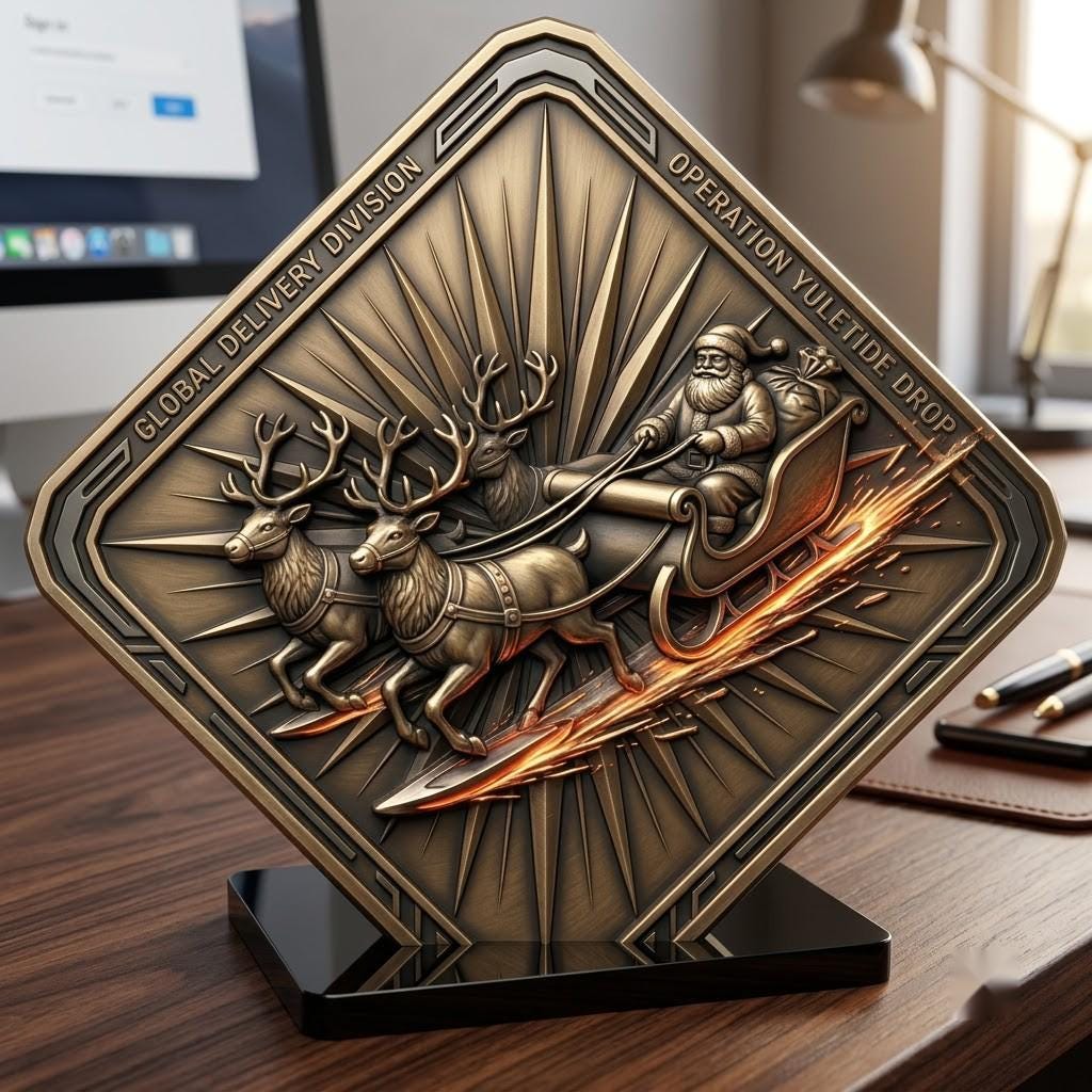 Christmas Depth Map, Santa Sleigh Relief PNG, Coin Engraving Bundle