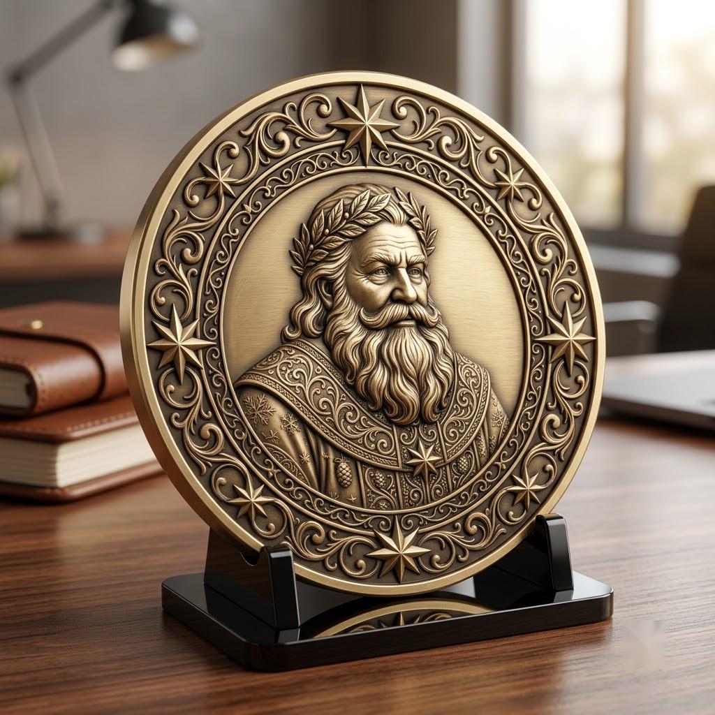 Christmas Engraving Challenge Coin, Santa Laser Relief File, North Pole Bundle