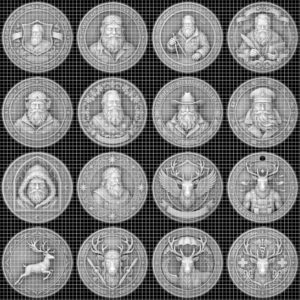 Christmas Engraving Challenge Coin, Santa Laser Relief File, North Pole Bundle