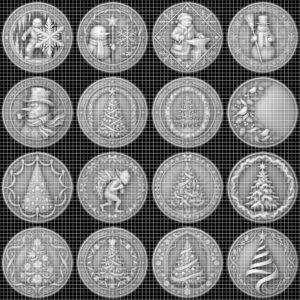 Christmas Engraving Challenge Coin, Santa Laser Relief File, North Pole Bundle