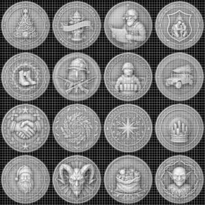 Christmas Nativity Coin Depth Map, Religious Star Relief Laser Engraving PNG