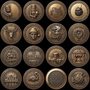 Christmas Nativity Coin Depth Map, Religious Star Relief Laser Engraving PNG