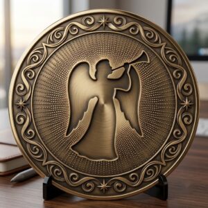 Christmas Nativity Coin Depth Map, Religious Star Relief Laser Engraving PNG