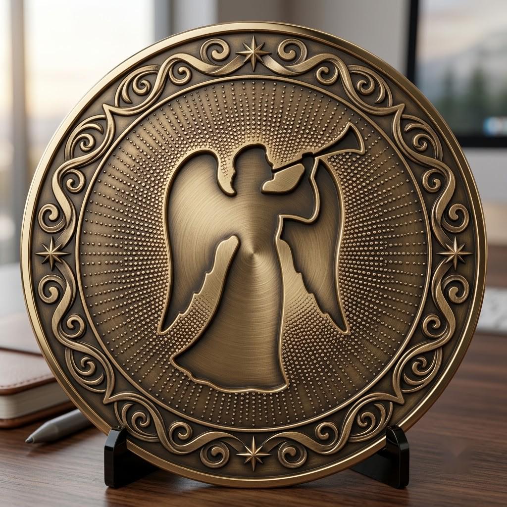 Christmas Nativity Coin Depth Map, Religious Star Relief Laser Engraving PNG