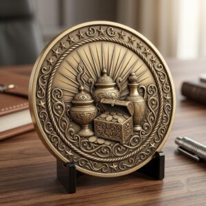 Christmas Nativity Coin Depth Map, Religious Star Relief Laser Engraving PNG