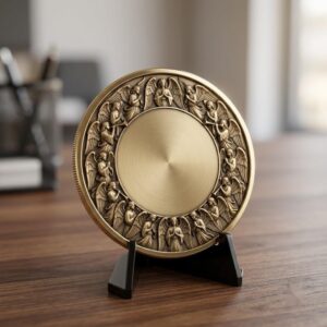 Christmas Nativity Coin Depth Map, Religious Star Relief Laser Engraving PNG