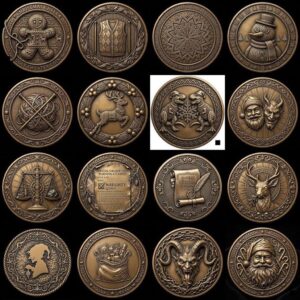 Christmas Nativity Coin Laser Engraving File, 3D Faith Relief PNG Bundle