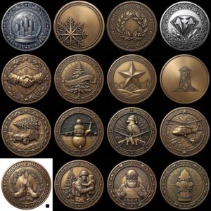 Christmas Nativity Coin Laser Engraving File, 3D Faith Relief PNG Bundle