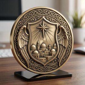 Christmas Nativity Coin Laser Engraving File, 3D Faith Relief PNG Bundle