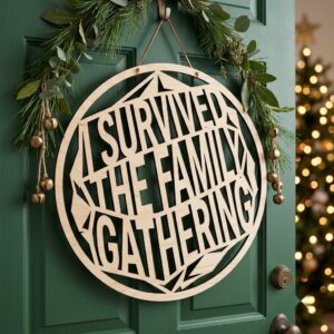 Christmas Ornament Svg Bundle, Laser Cut File, Classic Carol Lyrics Door Hanger, Typography Bauble Star And Bell Sign Designs