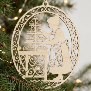 Christmas Ornament Svg Bundle, Mrs Claus Bakery, Gingerbread Recipe Baubles