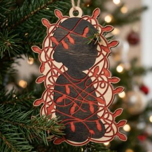 Christmas Ornament Svg, Laser Cut Reindeer Bundle, Woodland Forest Silhouette Files, Winter Snowflake Layered Decor, 34 Designs