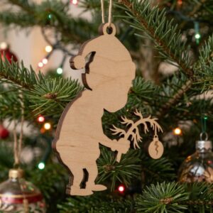 Christmas Reindeer Ornament Bundle, Woodland Deer, Winter Forest, 50 Designs
