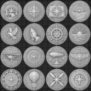 Coin Engraving File, 3D Relief, Sacred Geometry Bundle