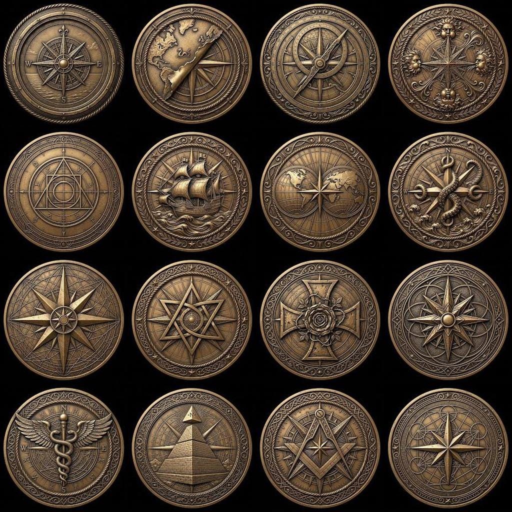 Coin Engraving File, 3D Relief, Sacred Geometry Bundle