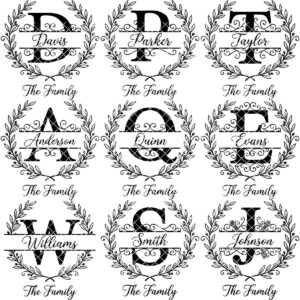 Custom Surname Monogram, Minimalist Family Name Letters for Wood Engraving