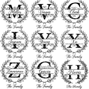 Custom Surname Monogram, Minimalist Family Name Letters for Wood Engraving