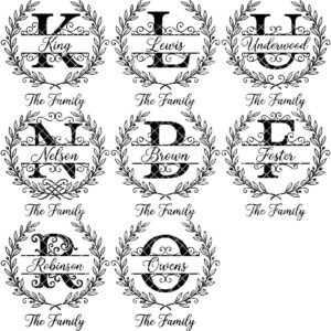 Custom Surname Monogram, Minimalist Family Name Letters for Wood Engraving