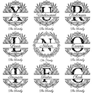 Family Name Monogram, Elegant Surname Laser Engraving File
