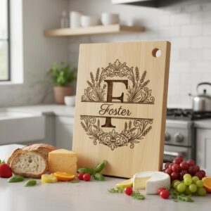 Family Name Monogram, Elegant Surname Laser Engraving File